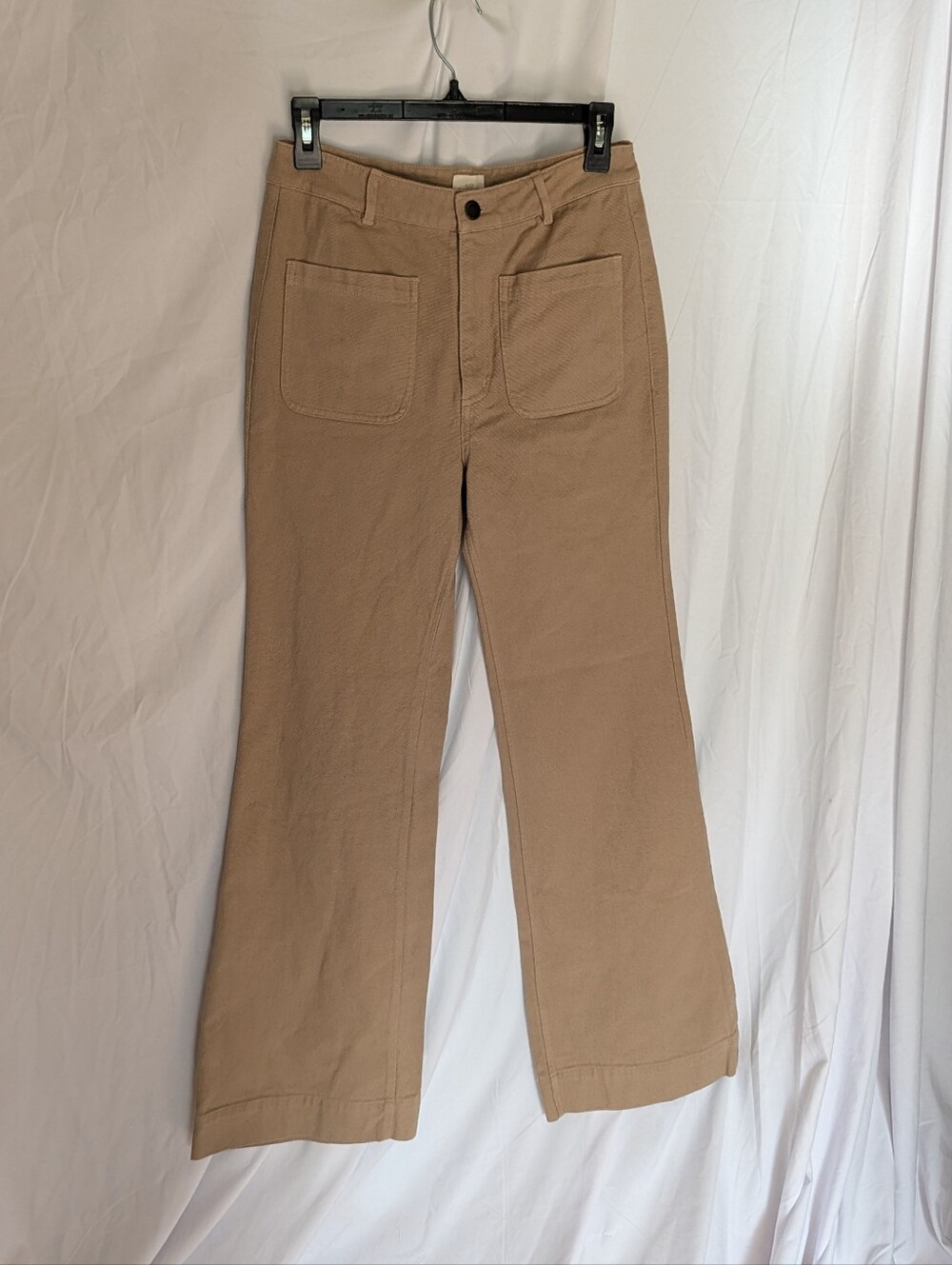 ANN MASHBURN Beige Utility Pants